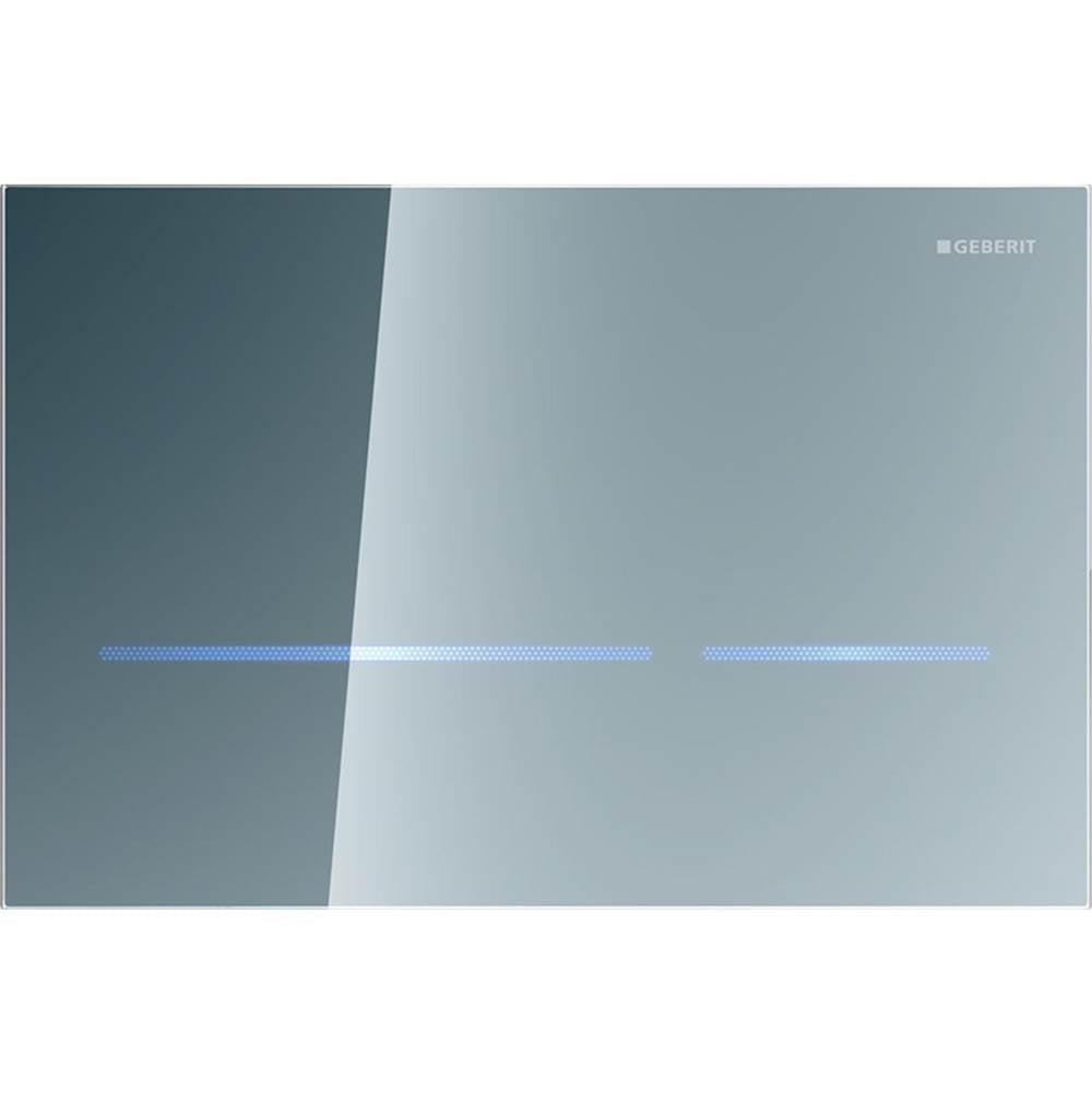 Geberit - Wc Flush Control With Electronic Flush Actuation, Mains Operation, Dual Flush, Sigma80 Actuator Plate, Touchless Reflective Glass - Glass Reflective