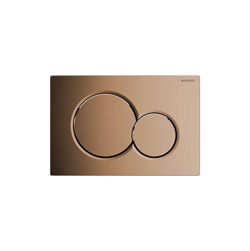 Geberit - Dual-Flush Plate For Sigma Series In-Wall Toilet System - Brass Galvanized