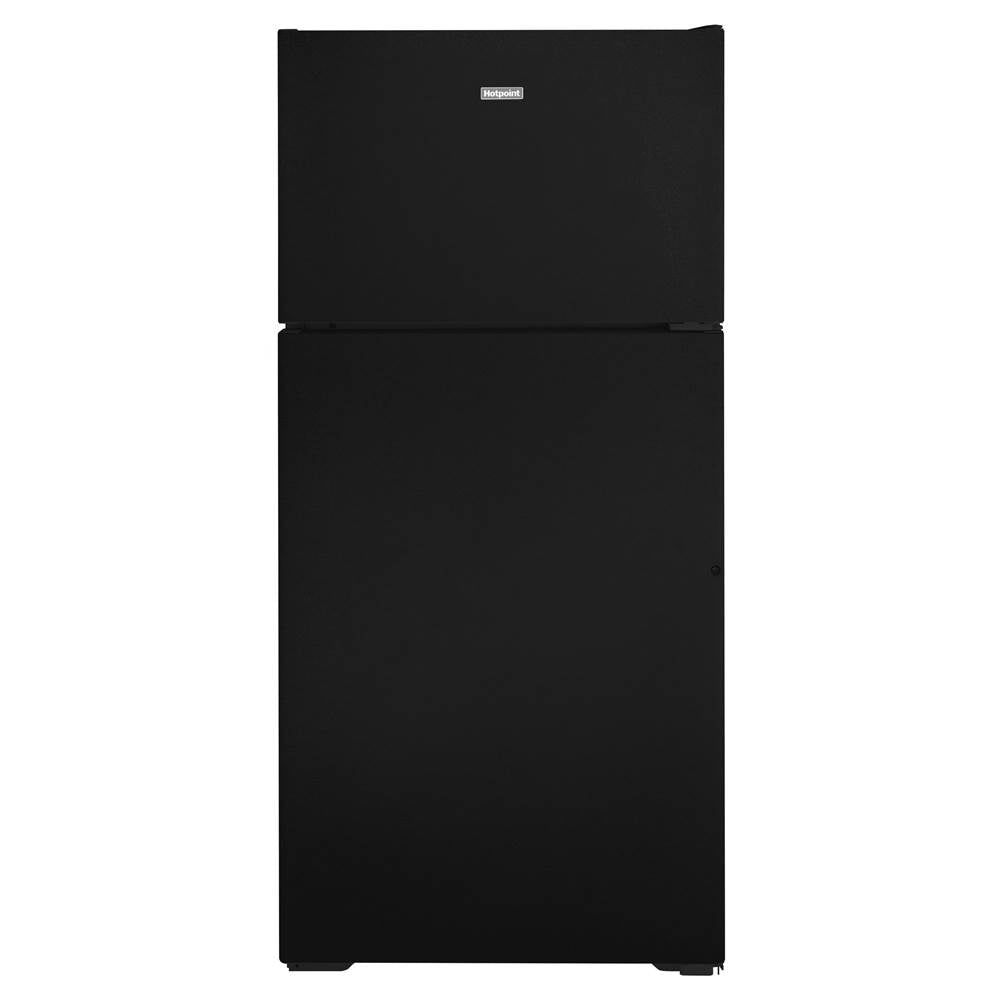 Hotpoint - Hotpoint 15.6 Cu. Ft. Recessed Handle Top-Freezer Refrigerator - Black