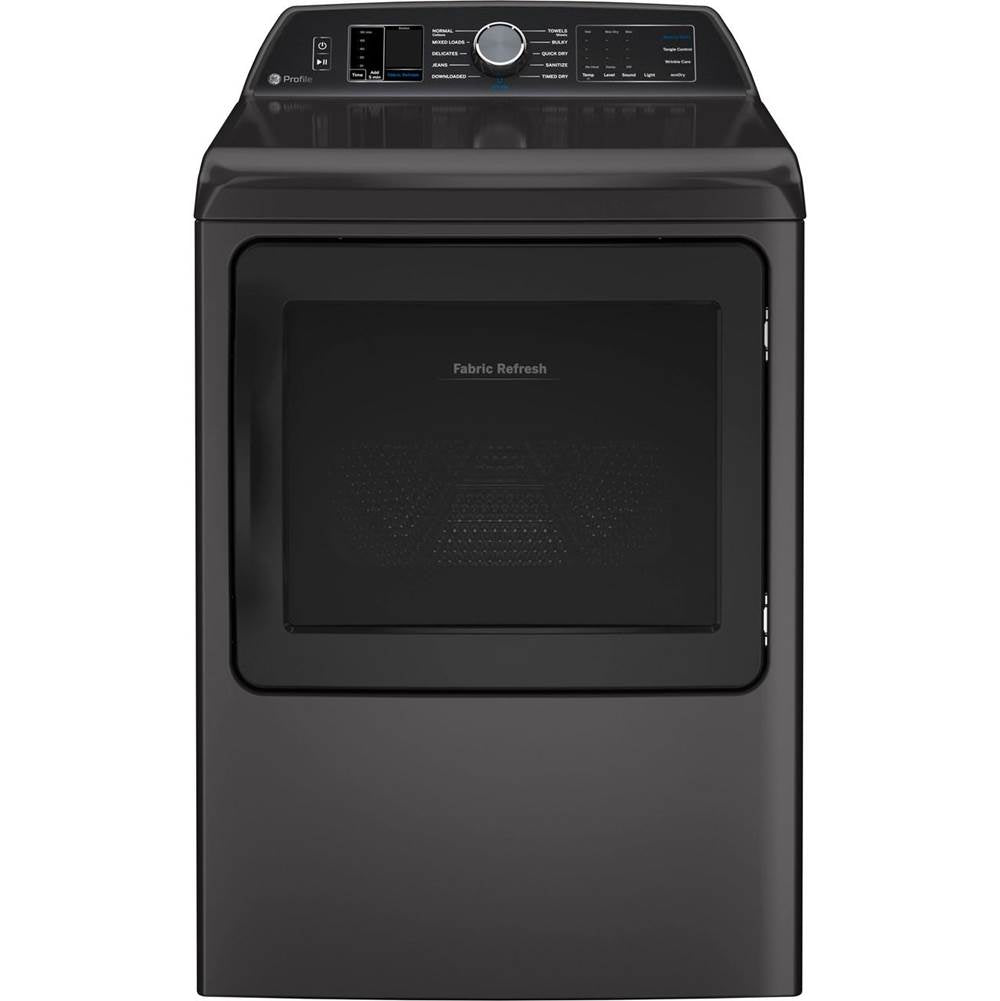 GE Profile Series - 7.3 Cu. Ft. Capacity Smart Electric Dryer With Fabric Refresh - Diamond Gray