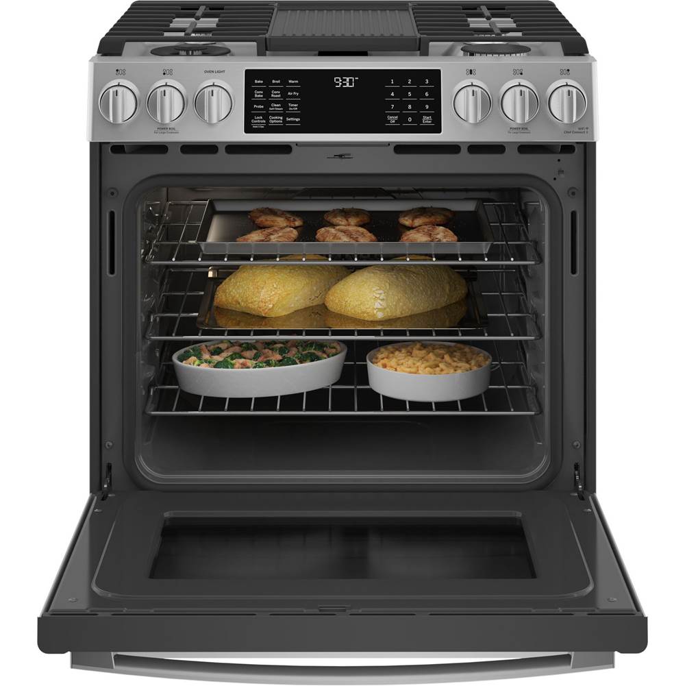 30'' Smart Dual Fuel Slide-In Front-Control Fingerprint Resistant Range
