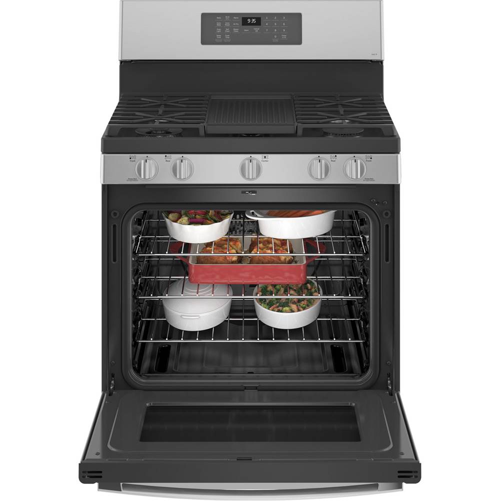Smart 30'' Free-Standing Self Clean Gas Fingerprint Resistant Range With No Preheat Air Fry