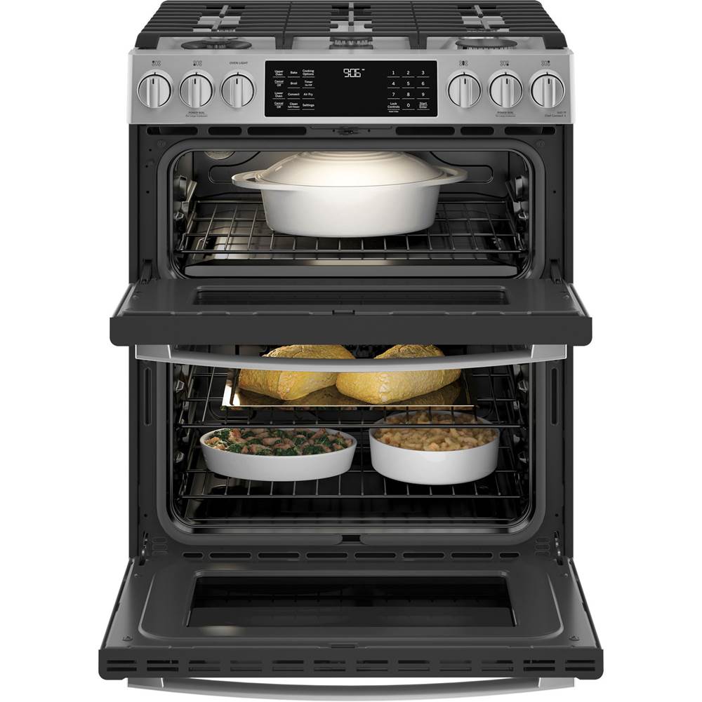 30'' Smart Slide-In Front-Control Gas Double Oven Convection Fingerprint Resistant Range