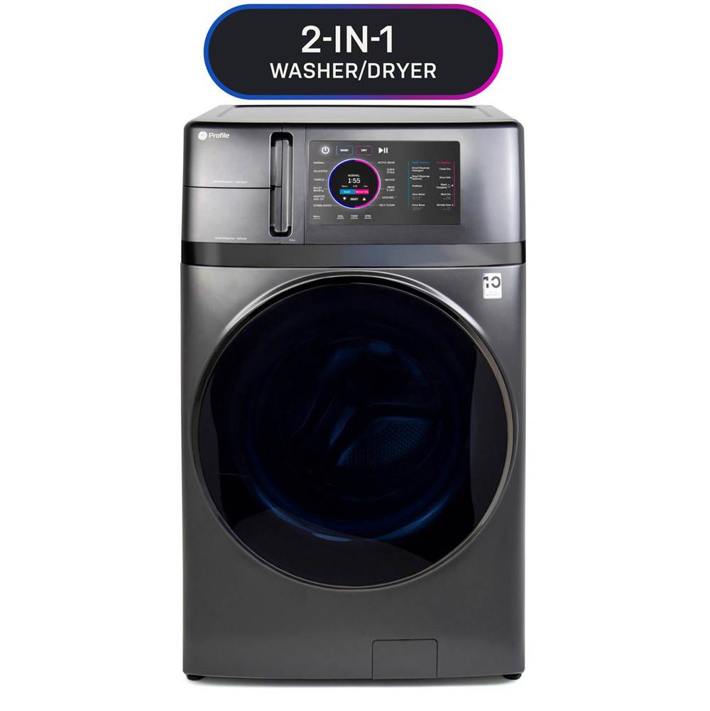 GE Profile Series - ENERGY STAR 28'' All In One Washer Dryer - Black Slate
