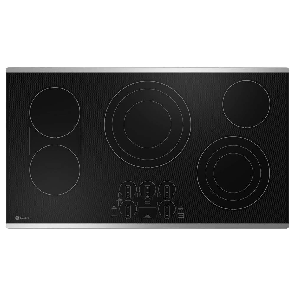 GE Profile Series - 36'' WidthRadiant Cktp5 BurnersTch Cntrl2x Tri-Ring Power Boil ElementsSync BurnersGourmet Guide Ckg, Hestan Pan InclADA Compliant - Stainless Steel