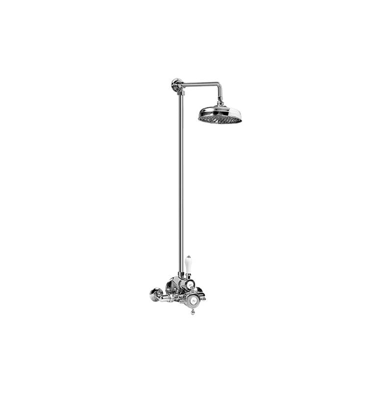 Graff - Adley Exposed Thermostatic Shower System (Rough and Trim) - Architectural White