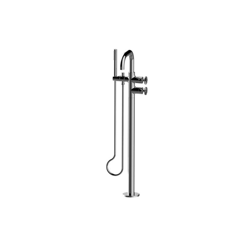 Graff - Harley Floor-Mounted Tub Filler - Warm Bronze Pvd