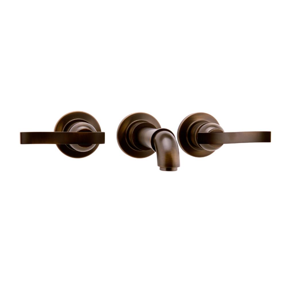 Graff - Bali Wall-Mounted Lavatory Faucet - Vintage Brushed Brass