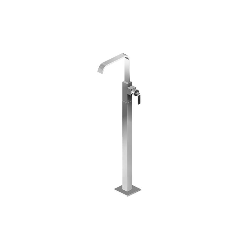 Graff - Immersion Floor-Mounted Vessel Filler (Rough and Trim) - Steelnox Satin Nickel