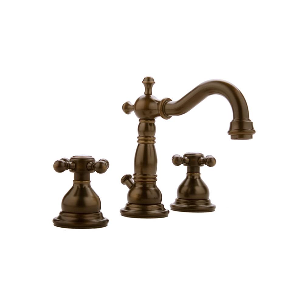 Graff - Adley Widespread Lavatory Faucet - Vintage Brushed Brass
