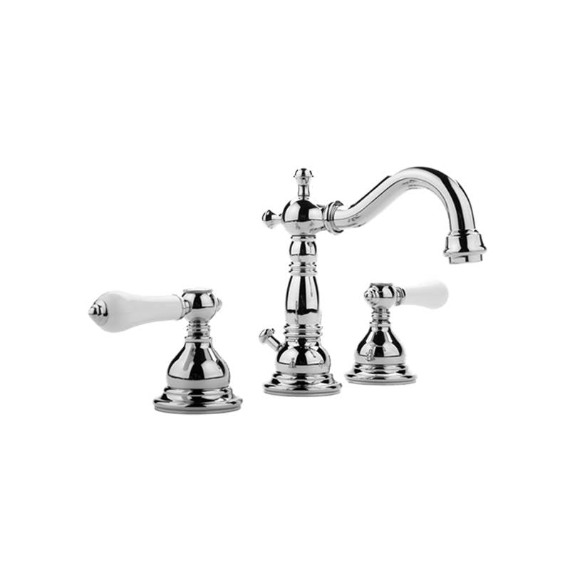 Graff - Adley Widespread Lavatory Faucet - 24K Brushed Gold Plated