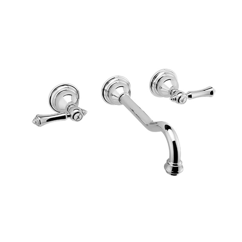 Graff - Adley Wall-Mounted Lavatory Faucet - 24K Brushed Gold Plated