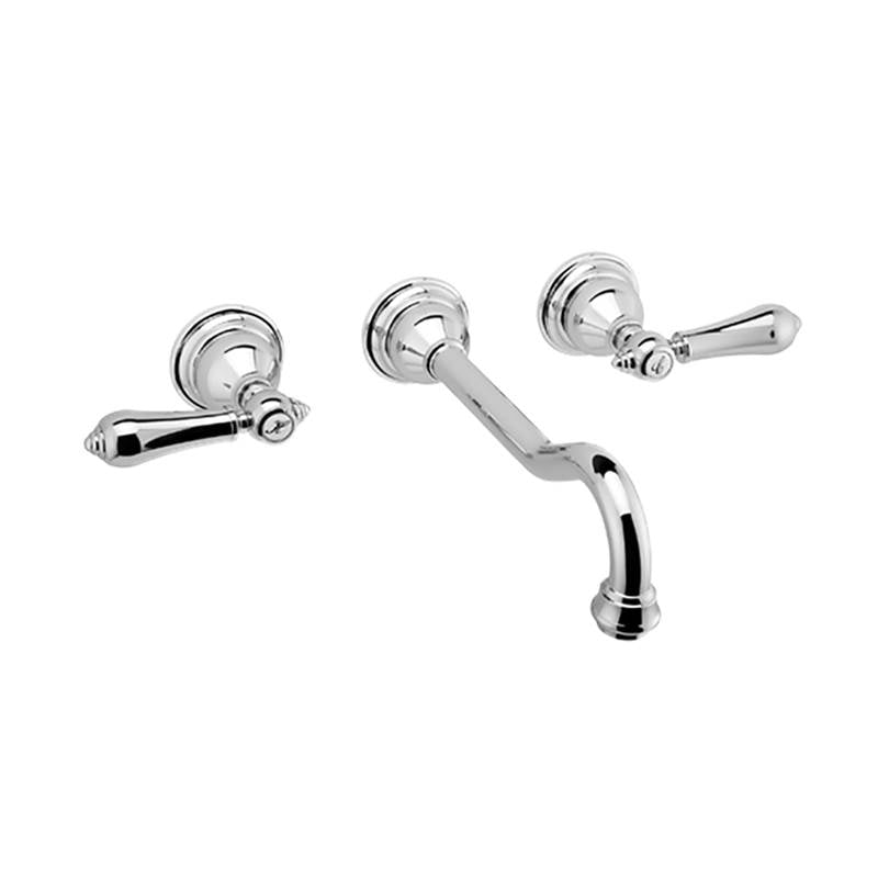 Graff - Adley Wall-Mounted Lavatory Faucet - Vintage Brushed Brass