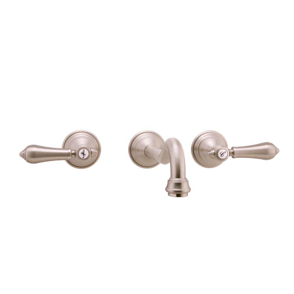 Graff - Adley Wall-Mounted Lavatory Faucet - Steelnox Satin Nickel