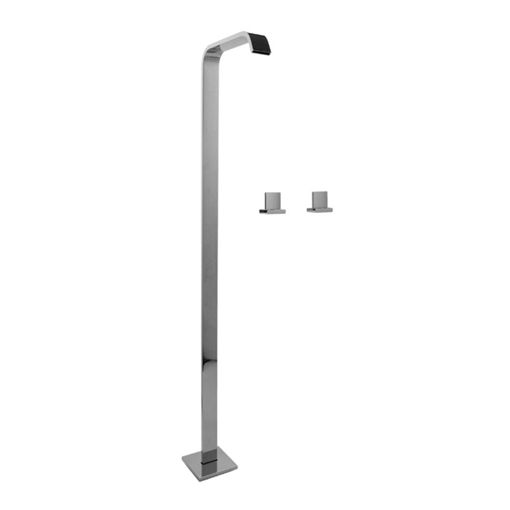 Graff - Targa Floor-Mounted Vessel Filler w/Deck-Mounted Handles - Polished Chrome