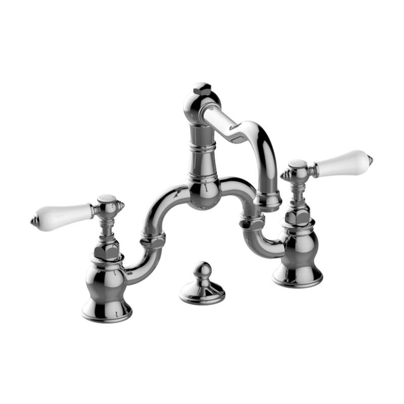 Graff - Adley Widespread Bridge Lavatory Faucet - Architectural White