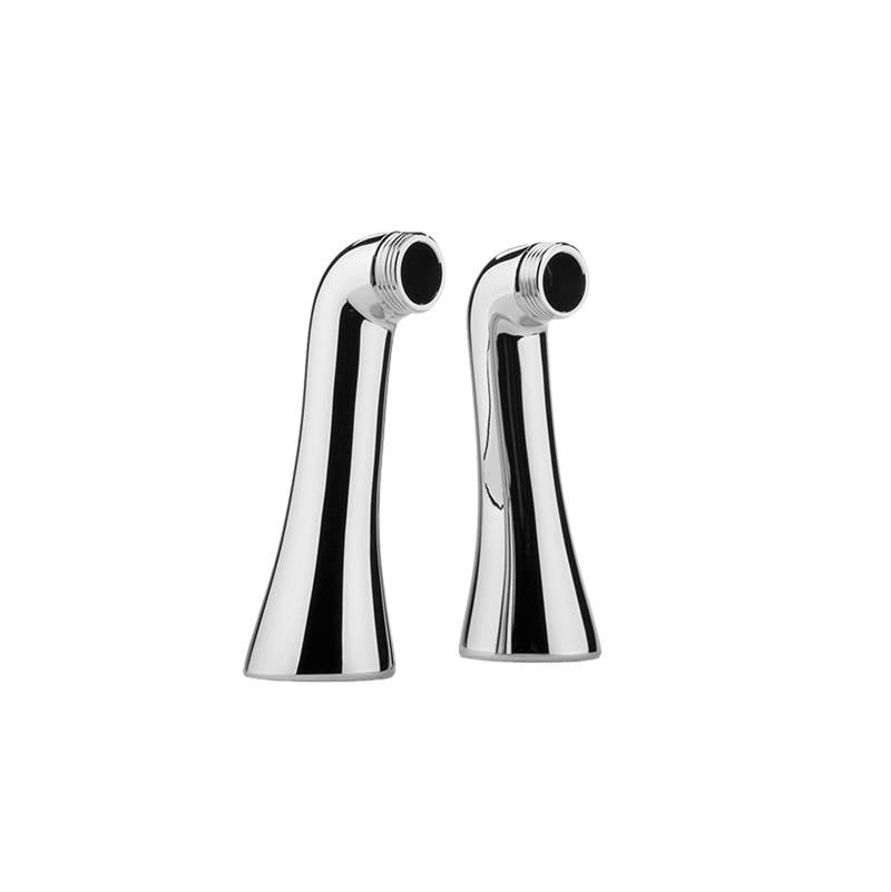 Graff - Adley Deck-Mounted Pillar Unions - Steelnox Satin Nickel
