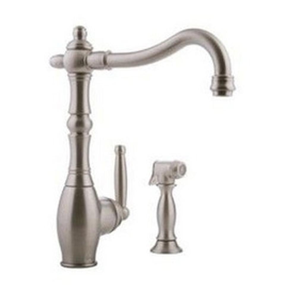 Graff - Kitchen Faucet with Side Spray - Steelnox Satin Nickel