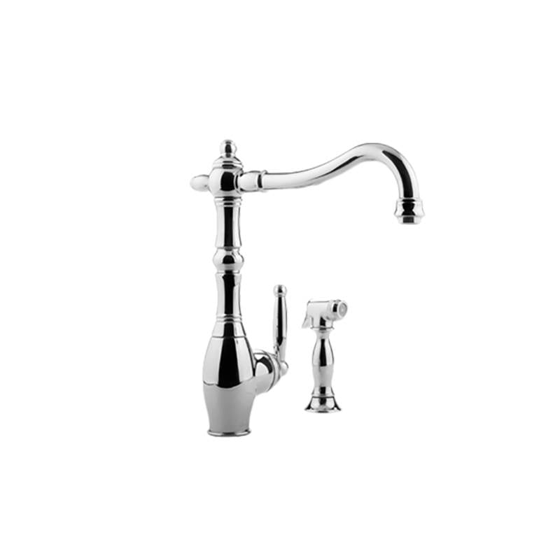 Graff - Kitchen Faucet with Side Spray - Vintage Brushed Brass