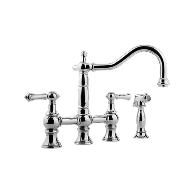 Graff - Bridge Kitchen Faucet with Side Spray - Architectural White