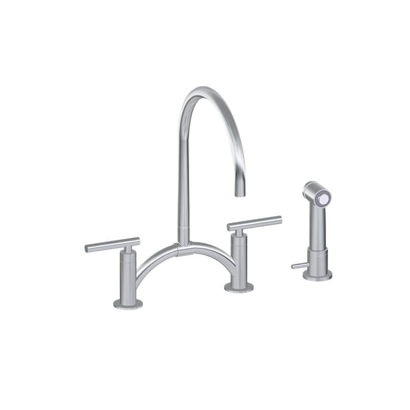 Graff - Bridge Kitchen Faucet with Independent Side Spray - Polished Nickel