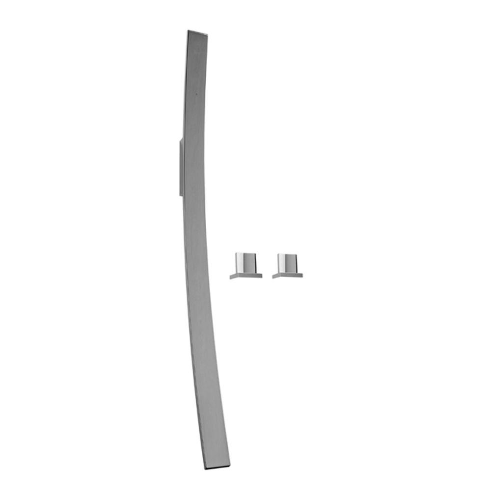 Graff - Luna Wall-Mounted Tub Filler w/Deck-Mounted Handles & Handshower Set - Polished Chrome