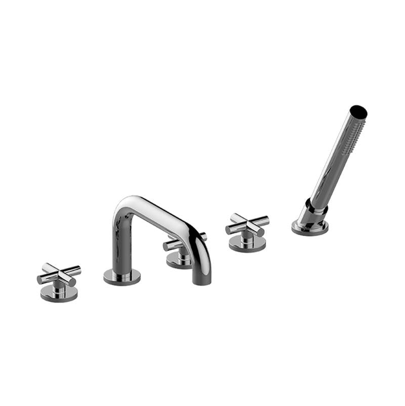 Graff - Terra Roman Tub Set w/Handshower (Rough and Trim) - Architectural White