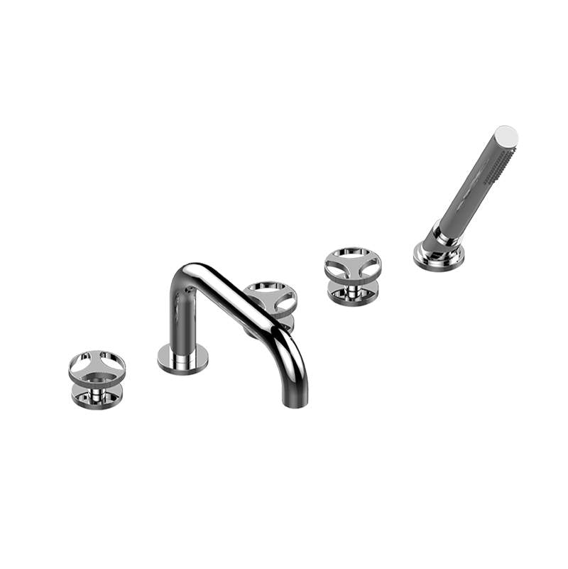 Graff - Harley Roman Tub Set w/Handshower (Rough and Trim) - Polished Brass PVD