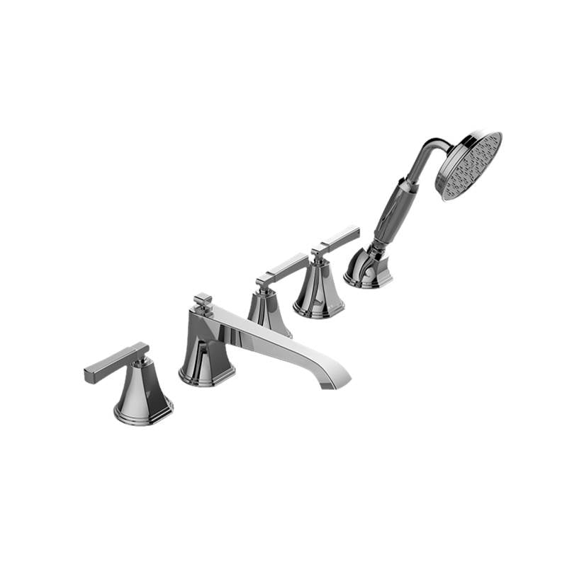 Graff - Finezza UNO Roman Tub Set w/Handshower w/Lever Handle (Rough and Trim) - Warm Bronze Pvd