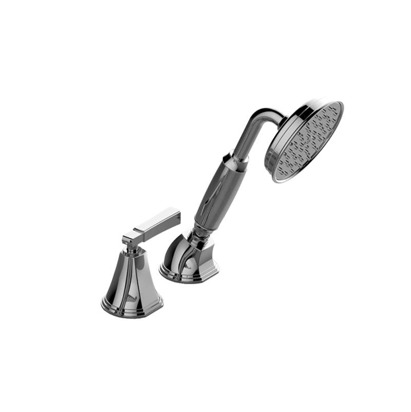 Graff - Finezza UNO Deck-Mounted Handshower & Diverter Set w/Lever Handle (Rough & Trim) - Vintage Brushed Brass