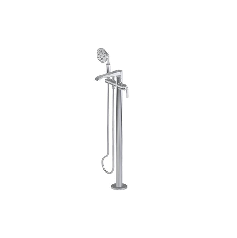 Graff - Finezza DUE Floor-Mounted Tub Filler (Rough and Trim) - Architectural White