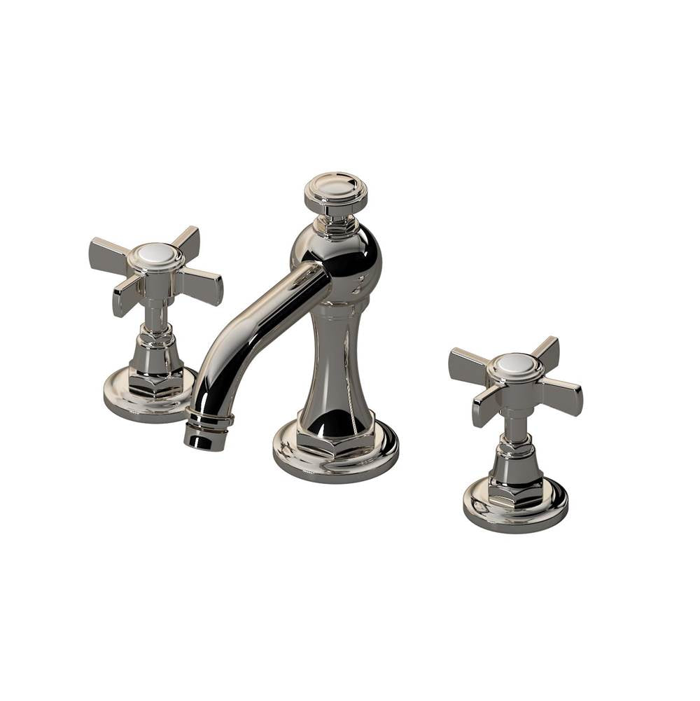 Graff - Camden Widespread Lavatory Faucet w/Cross Handle - Polished Nickel