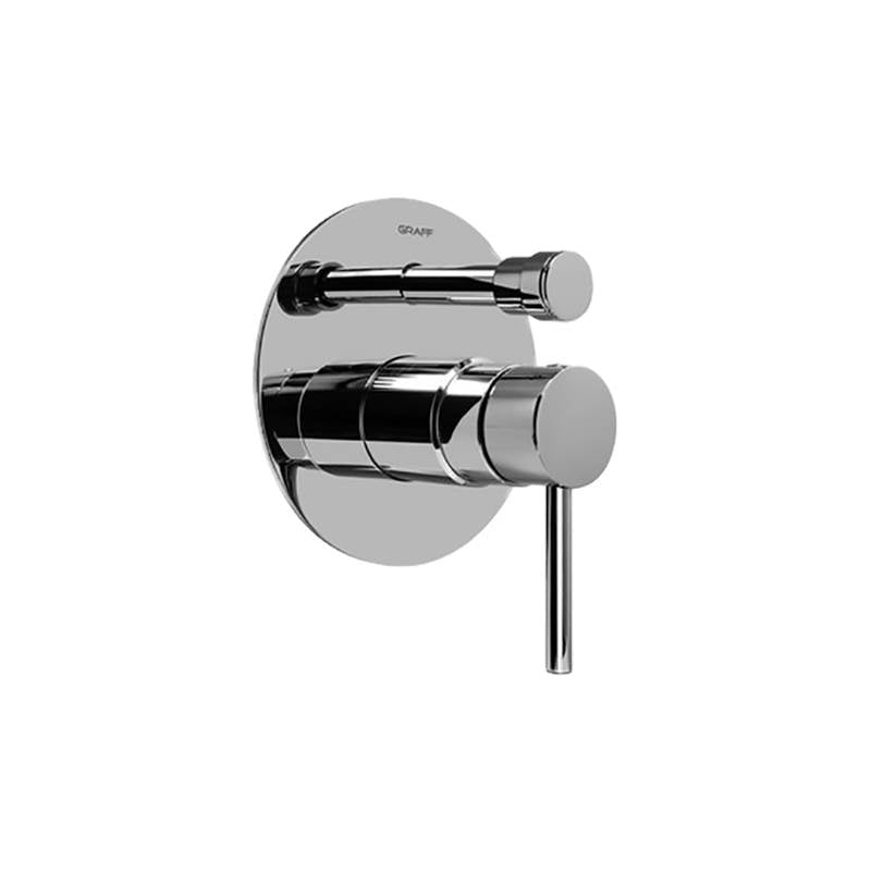 Graff - M.E. Pressure Balancing Valve Trim with Handle and Diverter (Trim) - Architectural White