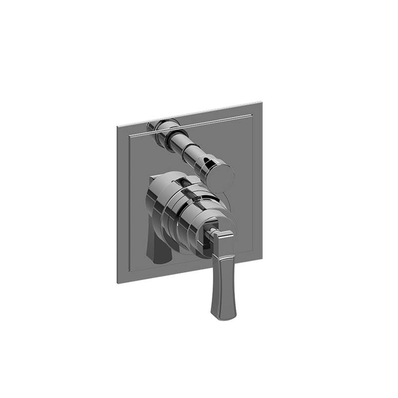Graff - Finezza UNO/Finezza DUE Pressure Balancing Valve Trim with Handle and Diverter (Trim) - Warm Bronze Pvd
