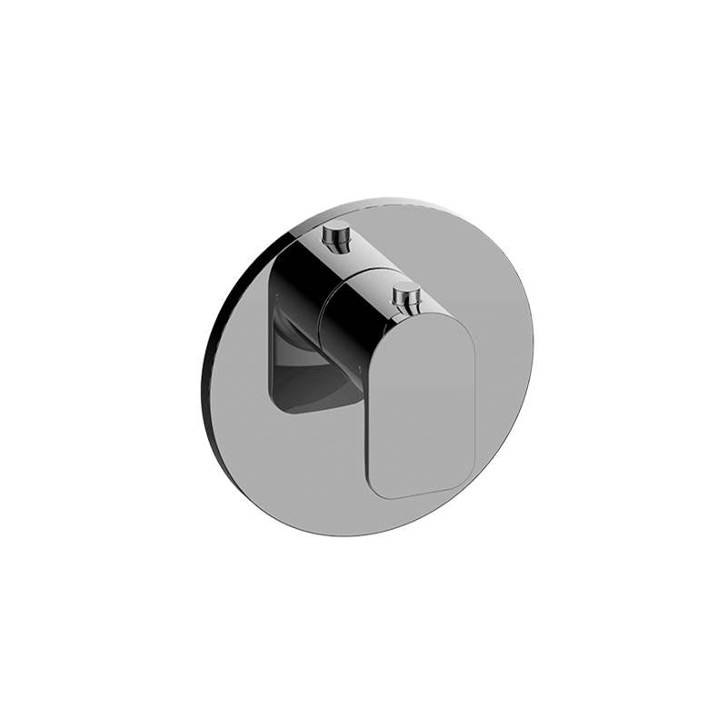 Graff - Sento Round M-Series Thermostatic Valve Trim Plate with Handle - Warm Bronze Pvd