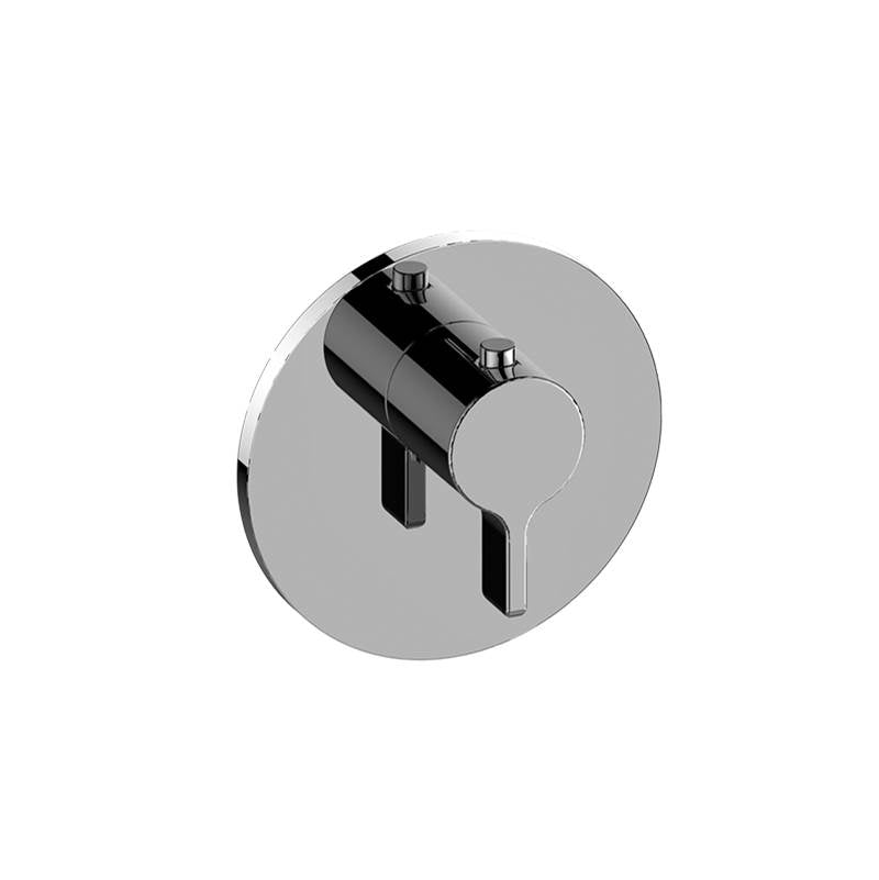 Graff - Terra Round M-Series Thermostatic Valve Trim Plate with Handle - Warm Bronze Pvd