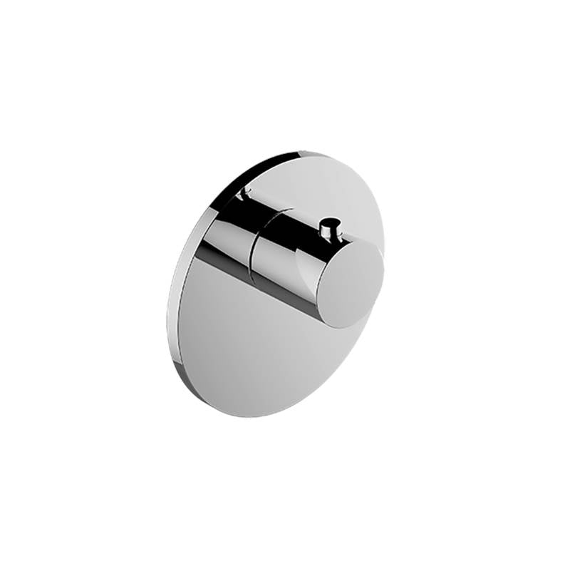 Graff - M.E. Round M-Series Thermostatic Valve Trim Plate with Handle - Architectural White