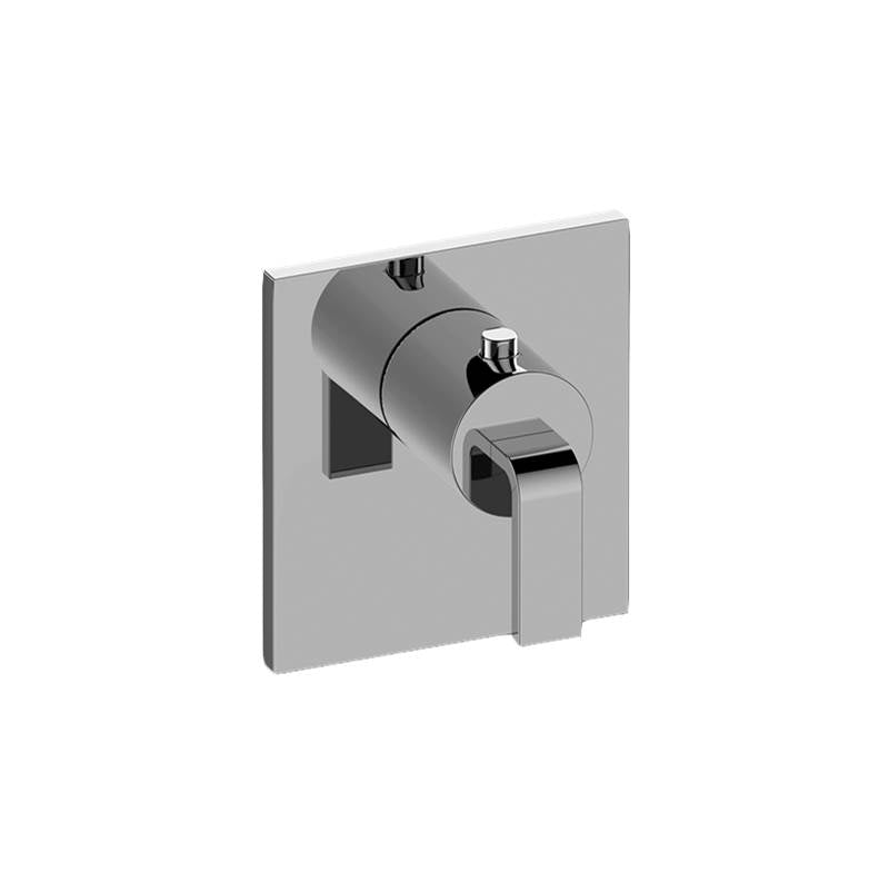 Graff - Immersion Square M-Series Thermostatic Valve Trim Plate with Handle - Architectural White