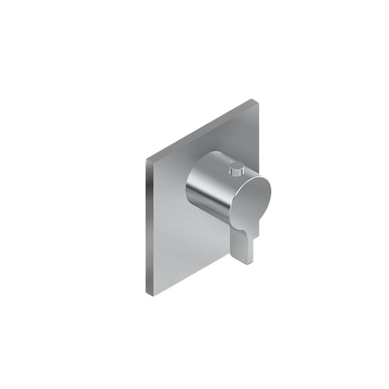 Graff - Terra Square M-Series Thermostatic Valve Trim Plate with Handle - Architectural White
