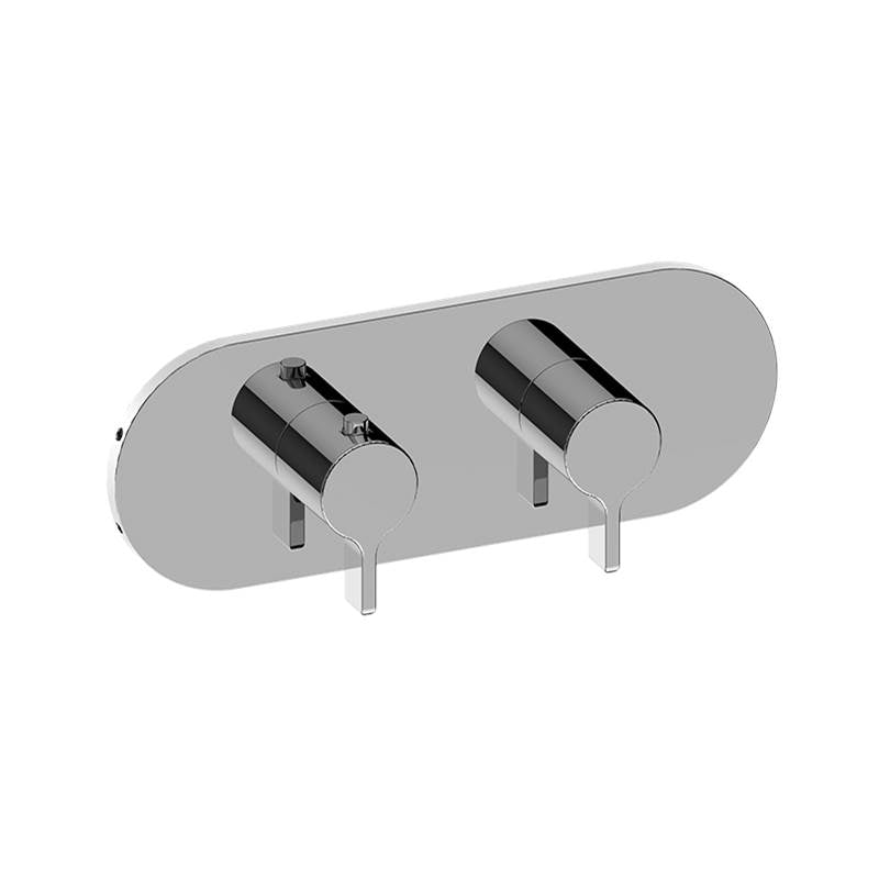 Graff - Terra Round M-Series Valve Trim with Two Handles (Horizontal Orientation) - Architectural White