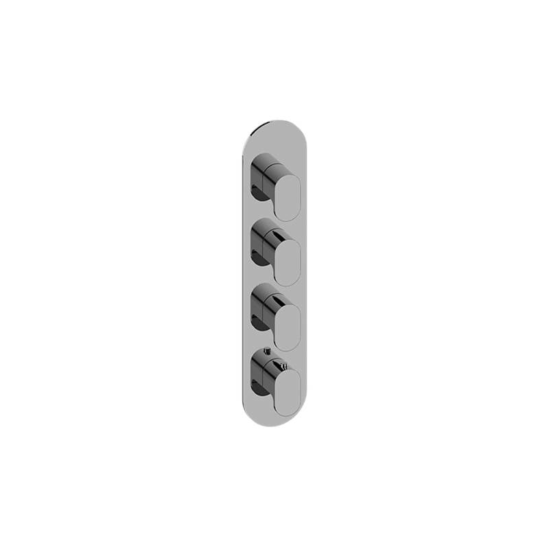 Graff - Ametis Round M-Series Valve Trim with Four Handles - Warm Bronze Pvd