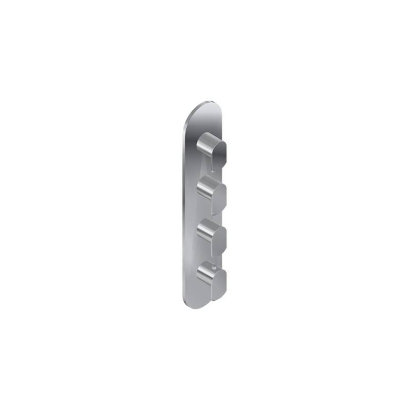 Graff - Phase Round M-Series Valve Trim with Four Handles - Polished Nickel