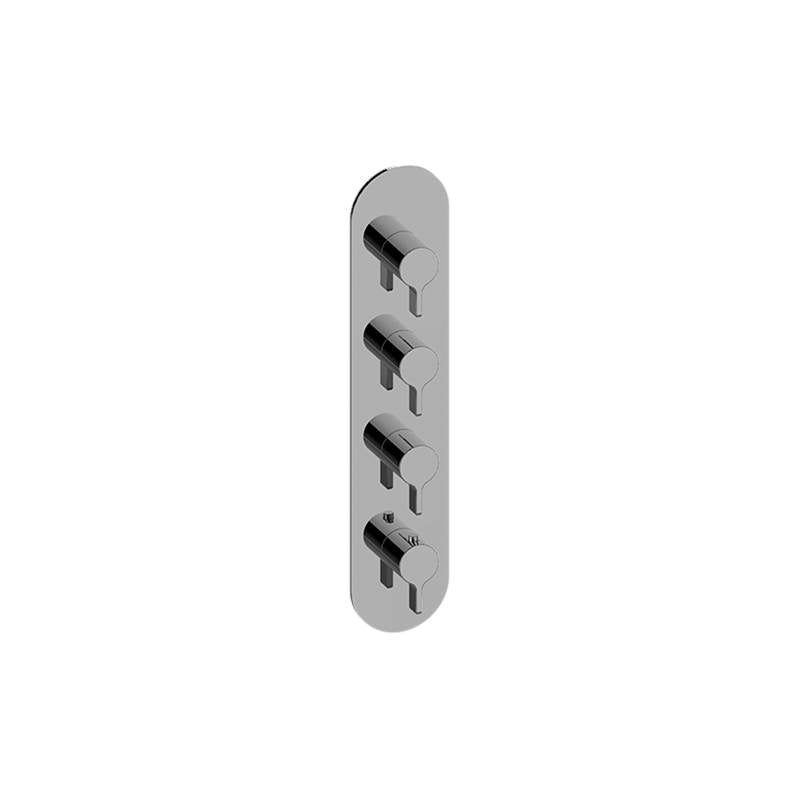 Graff - Terra Round M-Series Valve Trim with Four Handles - Architectural White