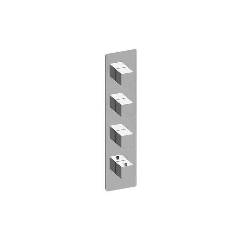 Graff - Incanto Square M-Series Valve Trim with Four Handles - Architectural White