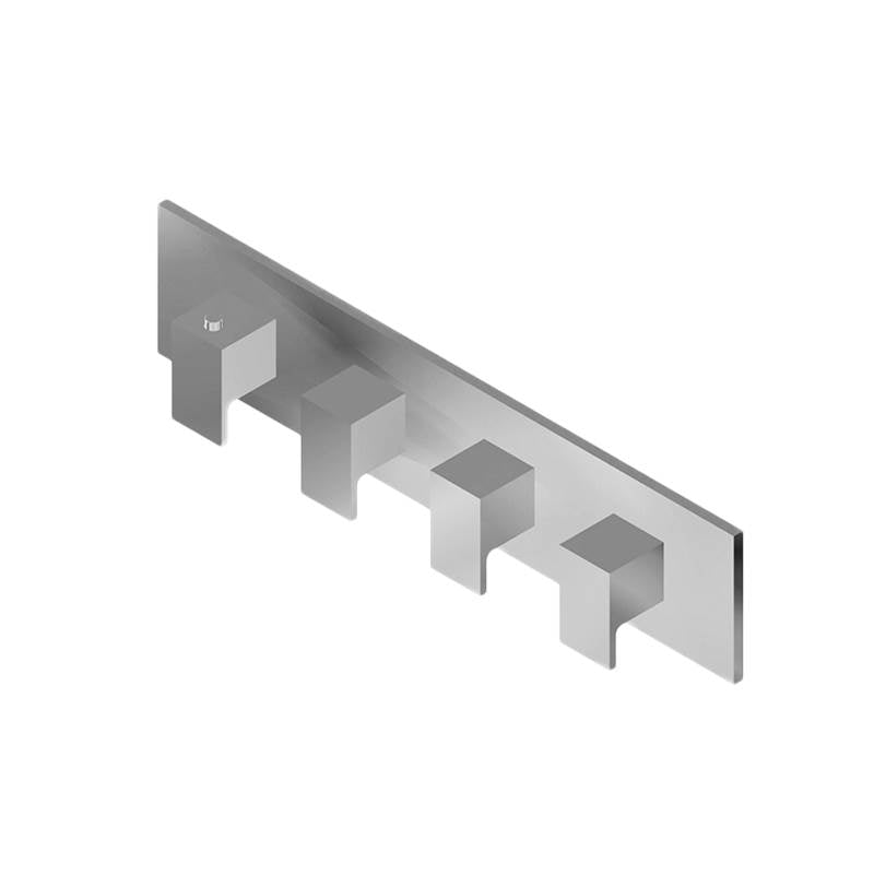 Graff - Solar Square M-Series Valve Trim with Four Handles (Horizontal Orientation) - Architectural White