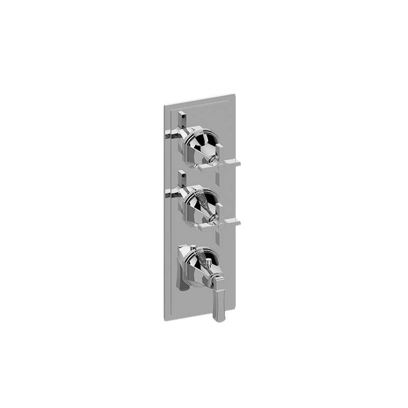 Graff - Finezza UNO M-Series Valve Trim with Three Handles - Warm Bronze Pvd