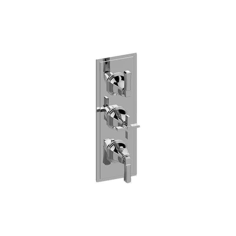 Graff - Finezza UNO M-Series Valve Trim with Three Handles - Warm Bronze Pvd
