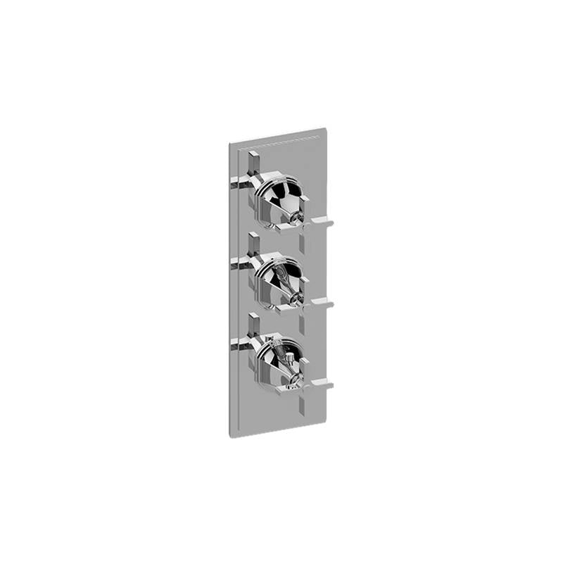 Graff - Finezza UNO M-Series Valve Trim with Three Handles - Warm Bronze Pvd