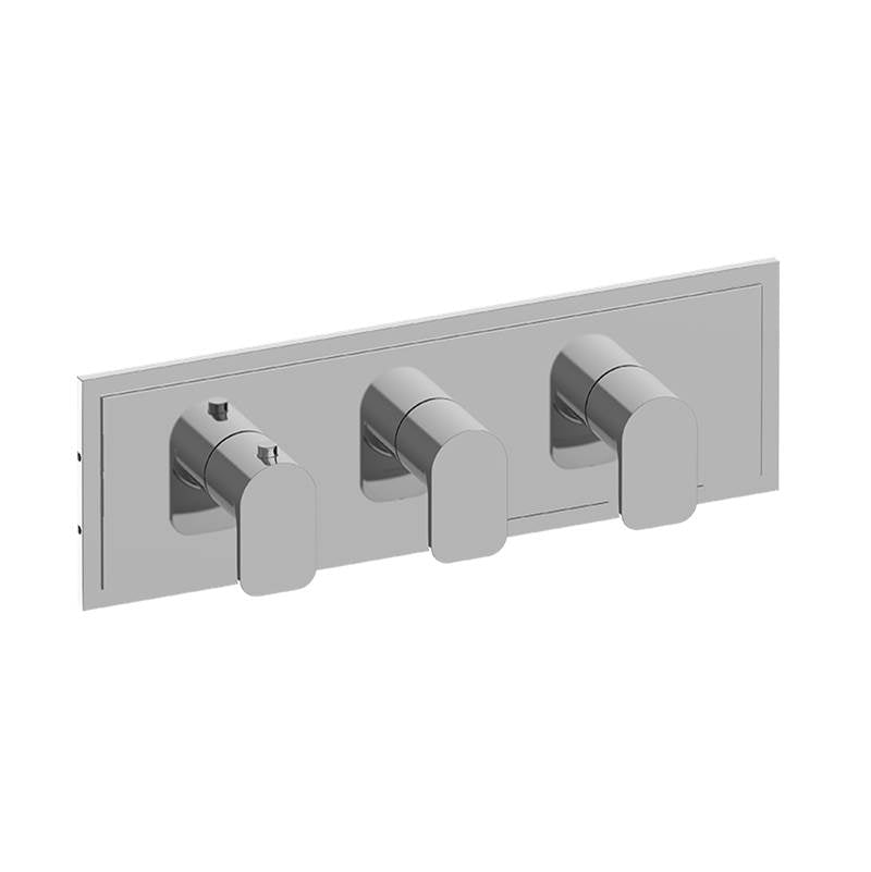 Graff - M-Series Transitional M-Series Valve Trim with Three Handles (Horizontal Orientation) - Architectural White
