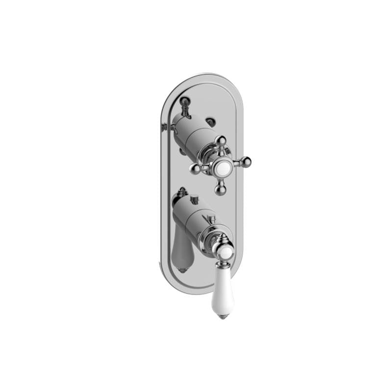 Graff - Adley Traditional M-Series Valve Trim with Two Handles - Architectural White